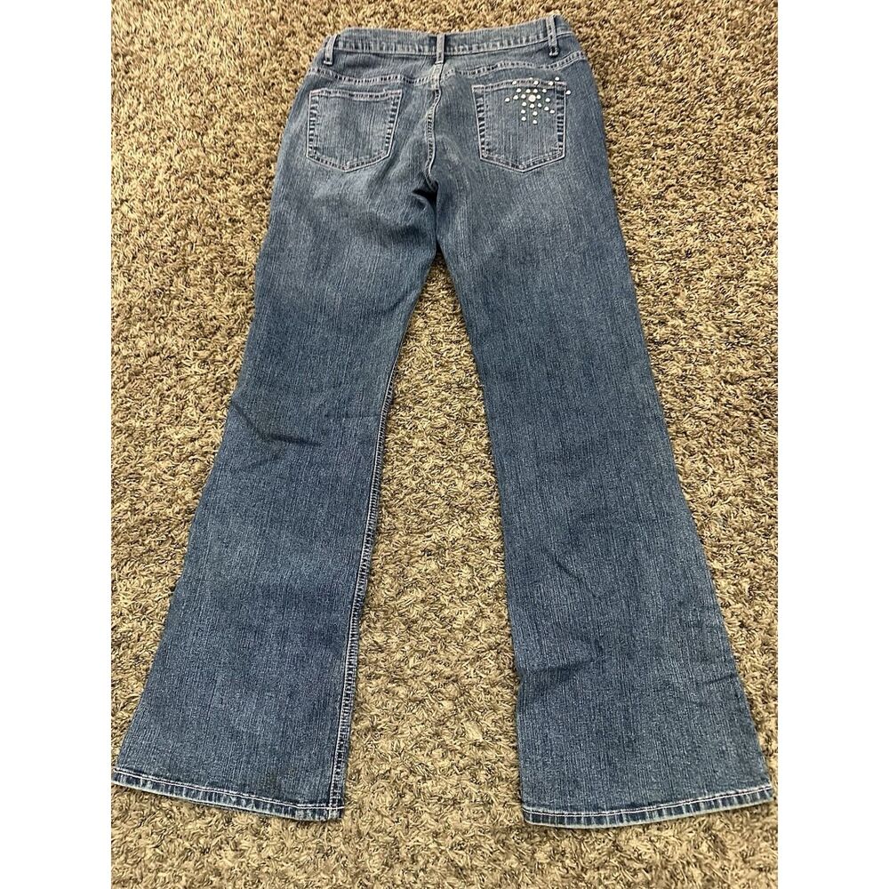 Vintage Y2k Lazer Jeans Denim Design Flare Blue Jeans Size 11